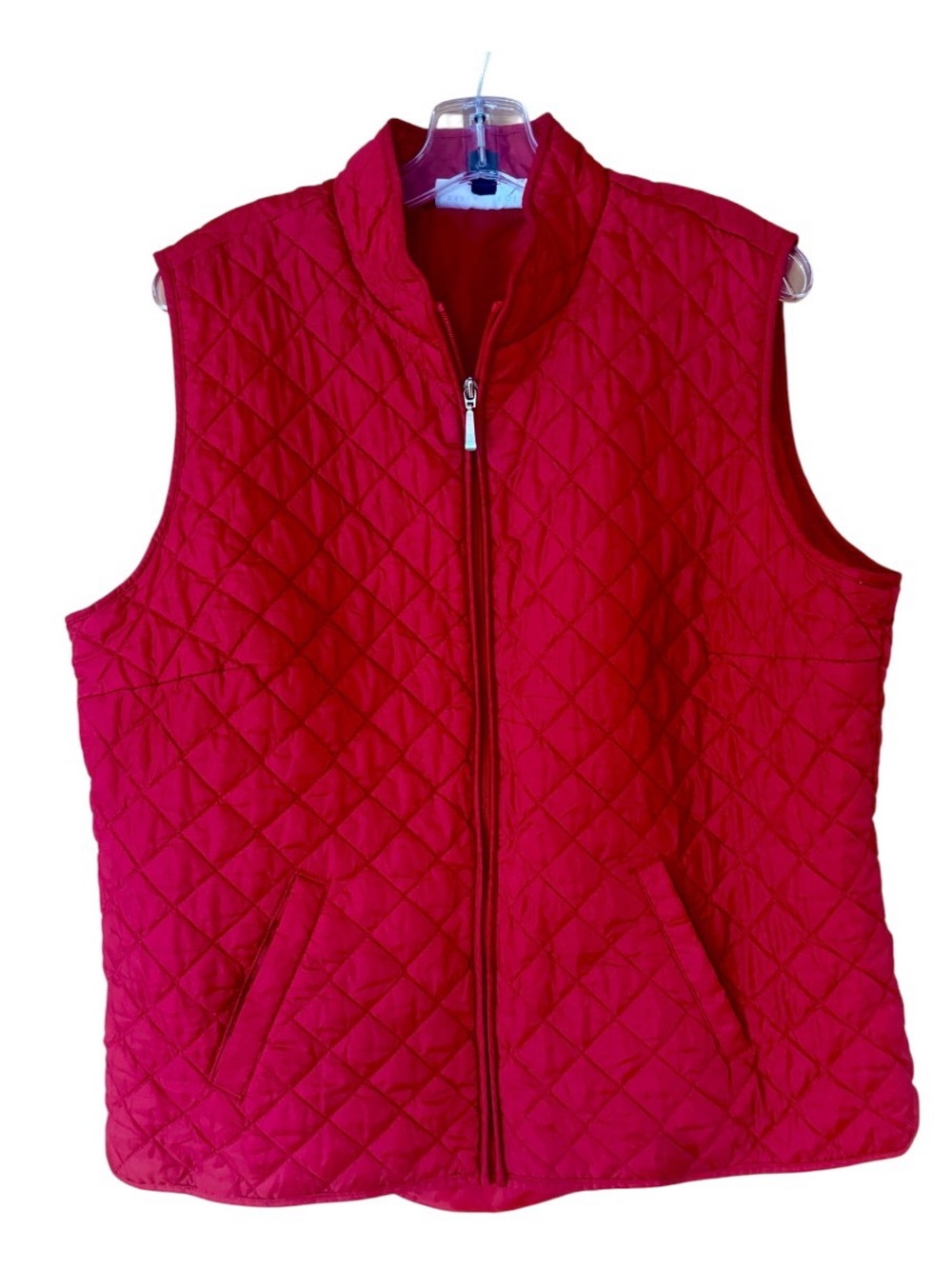 Karen Scott Women’s Quilted Red Vest Jacket